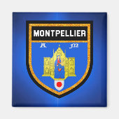 Montpellier Flag Magneet (Voorkant)