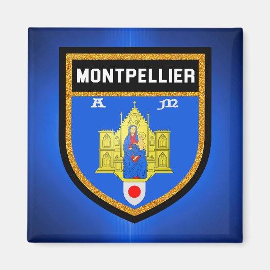 Montpellier Flag Magneet (Voorkant)