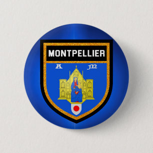 Montpellier Flag Ronde Button 5,7 Cm
