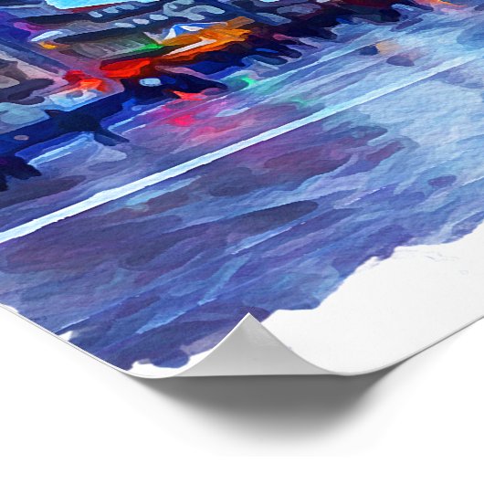 Montpellier France Place de la Comédie Uitzicht Poster (Hoek)