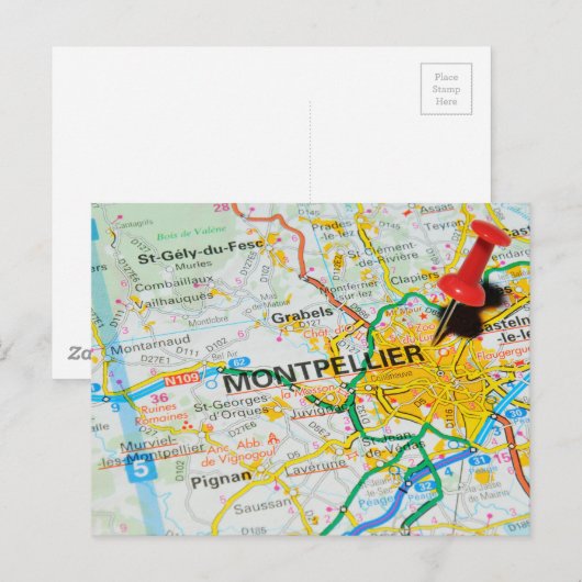Montpellier, Frankrijk Briefkaart (Voorkant / Achterkant)