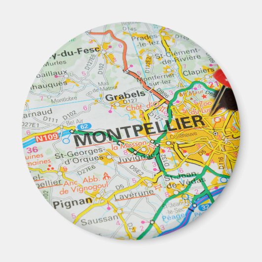 Montpellier, Frankrijk Magneet (Voorkant)