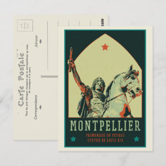 Montpellier Louis XIV standbeeld Frankrijk Briefkaart