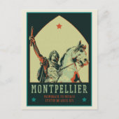 Montpellier Louis XIV standbeeld Frankrijk Briefkaart (Voorkant)