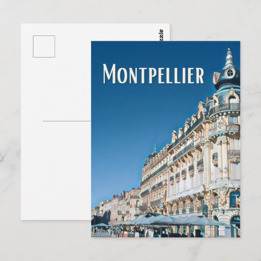 Montpellier Photo Vintage Briefkaart (Voorkant / Achterkant)
