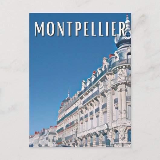 Montpellier Photo Vintage Briefkaart (Voorkant)