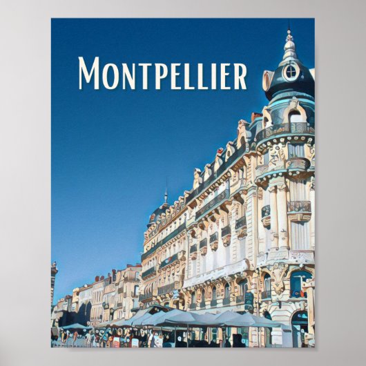 Montpellier Photo Vintage Poster (Voorkant)