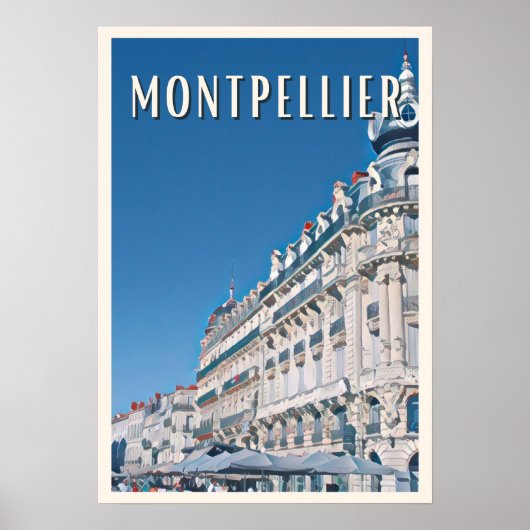 Montpellier Photo Vintage Poster (Voorkant)