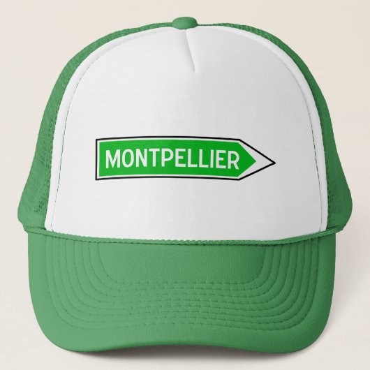 Montpellier, Road Sign, Frankrijk Trucker Pet (Voorkant)