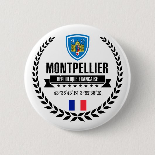 Montpellier Ronde Button 5,7 Cm (Voorkant)