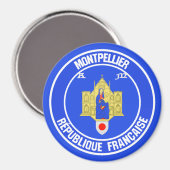 Montpellier Round Emblem Magneet (Voorkant / Achterkant)