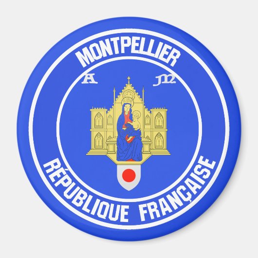 Montpellier Round Emblem Magneet (Voorkant)