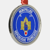 Montpellier Round Emblem Metalen Ornament (Rechts)