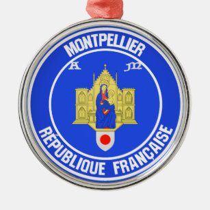 Montpellier Round Emblem Metalen Ornament