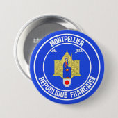 Montpellier Round Emblem Ronde Button 7,6 Cm (Voorkant /achterkant)