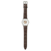 Montre classique GEEKLEY marron & beige Horloge (Vlak)