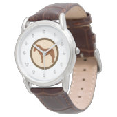 Montre classique GEEKLEY marron & beige Horloge (Gekanteld)