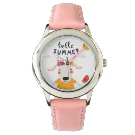 Montre Enfant Hello Summer Roze roestvrij staal Horloge