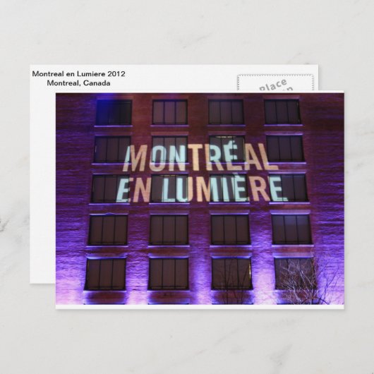Montrea, Canada Briefkaart (Voorkant / Achterkant)