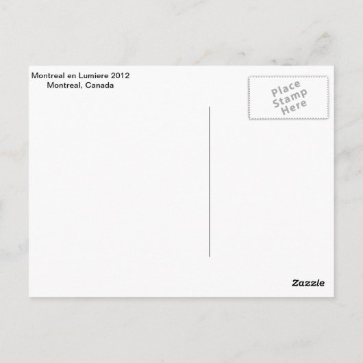 Montrea, Canada Briefkaart (Achterkant)