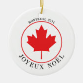 Montreal 2014 kerstornament (Joyeux Noël) Keramisch Ornament (Voorkant)