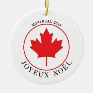 Montreal 2014 kerstornament (Joyeux Noël) Keramisch Ornament