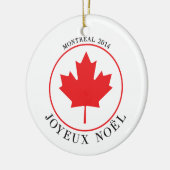 Montreal 2014 kerstornament (Joyeux Noël) Keramisch Ornament (Links)