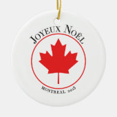 Montreal 2015 kerstversiering keramisch ornament (Voorkant)