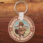 Montreal Bagels & Tweetalige Sfeer Sleutelhanger (Achterkant)