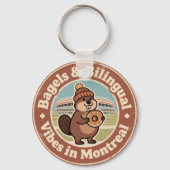 Montreal Bagels & Tweetalige Sfeer Sleutelhanger (Achterkant)