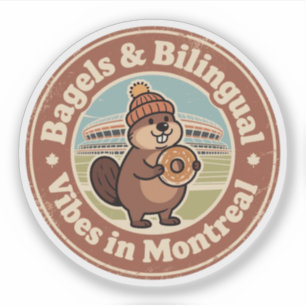 Montreal Bagels & Tweetalige Sfeer Sticker