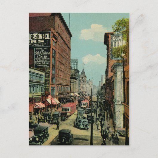 Montreal bezet St. Catherine Street 1920s Briefkaart (Voorkant)