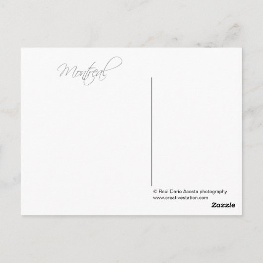 Montreal Briefkaart (Achterkant)