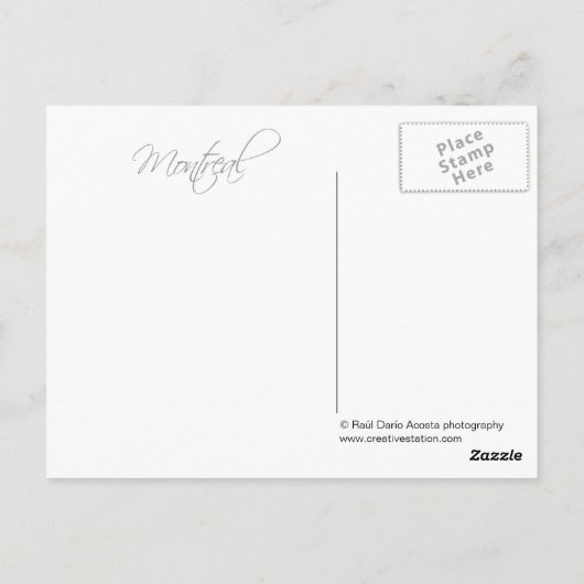 Montreal Briefkaart (Achterkant)