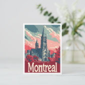 Montreal Canada Art vintage Travel Briefkaart (Staand voorkant)