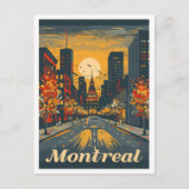 Montreal Canada Art Vintage Travel Illustratie Briefkaart (Voorkant)