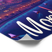 Montreal Canada Artistic Travel Illustration Poster (Hoek)