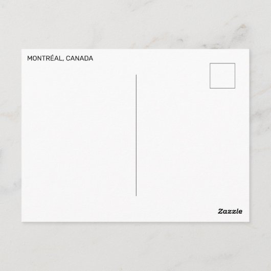 Montréal, Canada Briefkaart (Achterkant)