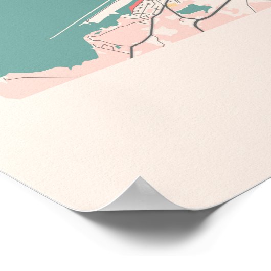 Montreal - Canada Chalk City Map Poster (Hoek)