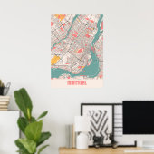 Montreal - Canada Chalk City Map Poster (Thuiskantoor)