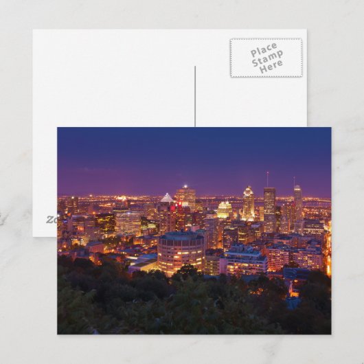 Montreal Canada City Skyline Belvedere Kondiaronk Briefkaart (Voorkant / Achterkant)