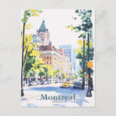 Montreal Canada Gouache Verf Illustratie Reizen Briefkaart (Voorkant)