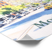 Montreal Canada Gouache Verf Illustratie Reizen Poster (Hoek)