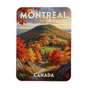 Montreal Canada Herfst Esdoorn Scene Magneet