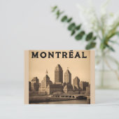 Montreal Canada Klassieke Silhouette Briefkaart (Staand voorkant)