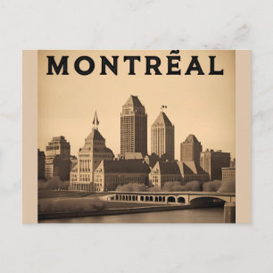 Montreal Canada Klassieke Silhouette Briefkaart