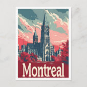 Montreal Canada Kunst vintage Reizen Briefkaart (Voorkant)