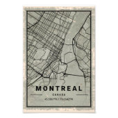 Montreal canada map print poster canvas (Voorkant)