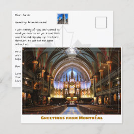 Montréal Canada Notre Dame Cathedral Inside Briefkaart