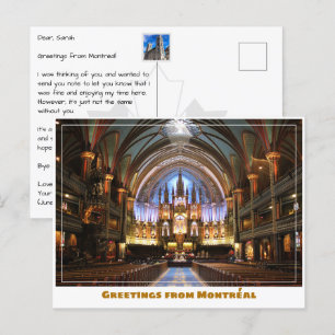 Montréal Canada Notre Dame Cathedral Inside Briefkaart